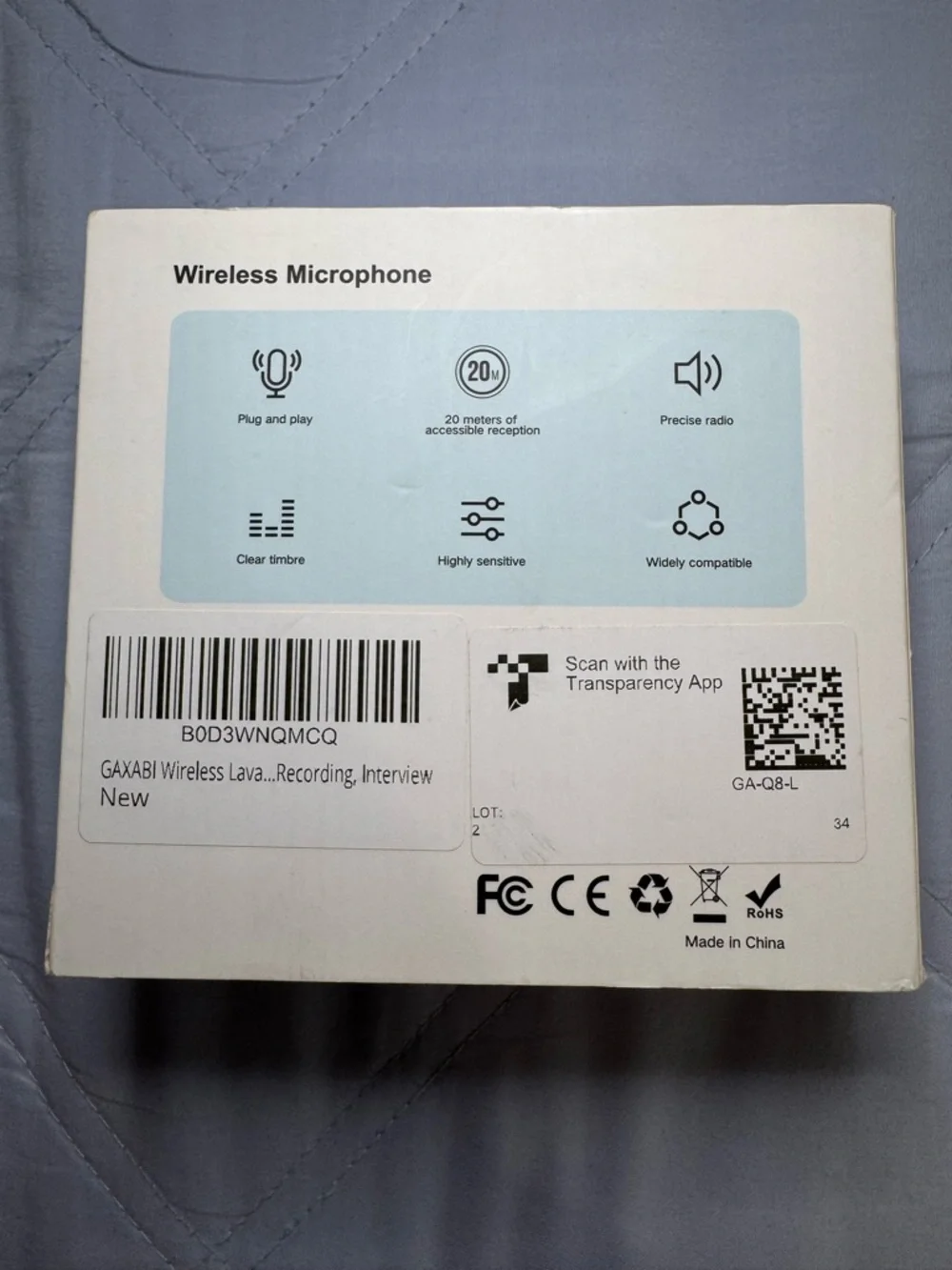 Wireless Lavalier Microphone for iPhone | Dual Mic 2.4G | New in Box